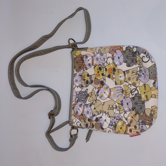 โฎ๏ธVINTAGEโฎ๏ธ UNION BAY Cat/Fox Lovers Crossbody Bag - Picture 6 of 8